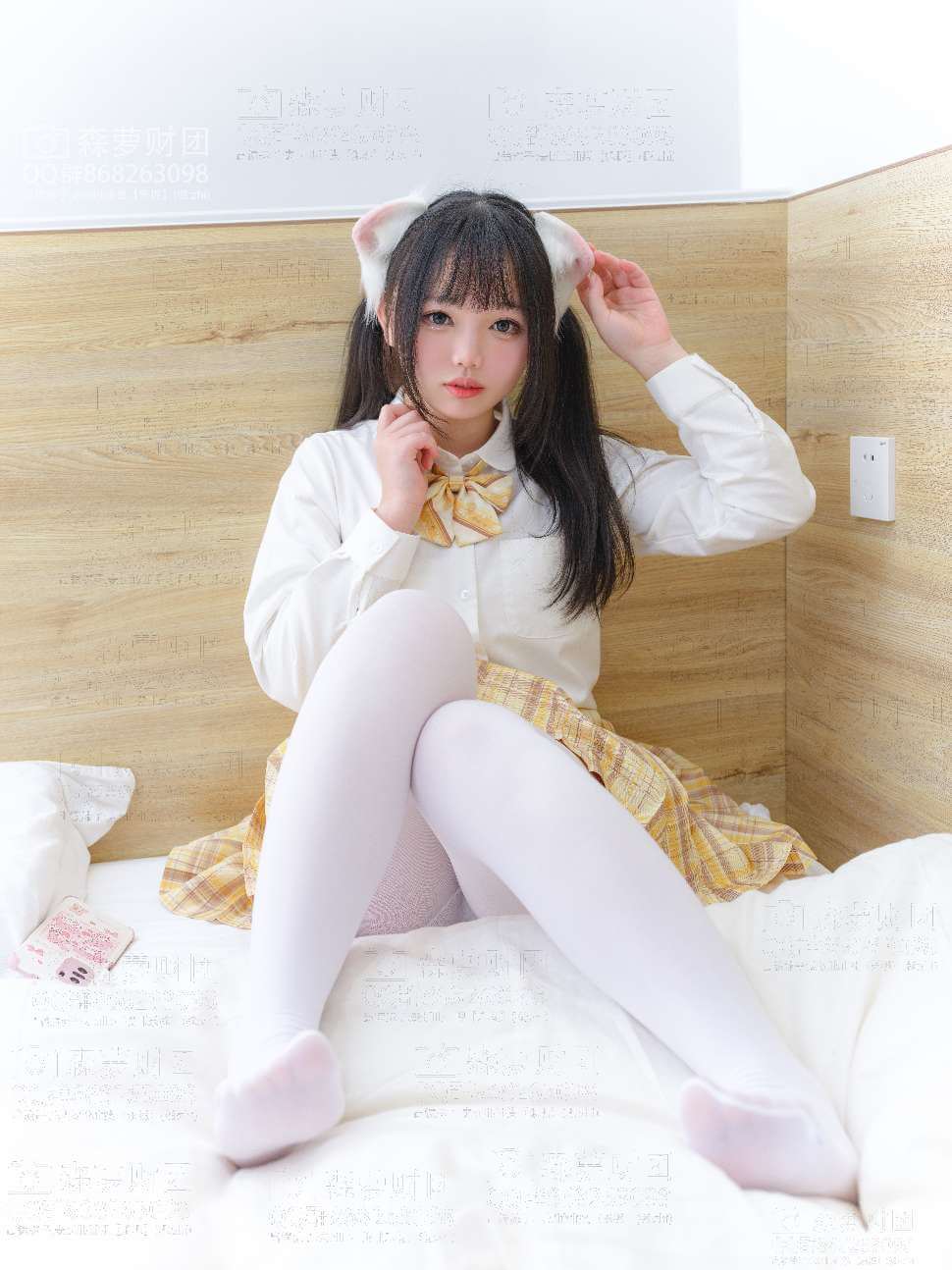 森萝财团 亿清.001 乐栀 80 白丝[68P1V]-虎绰