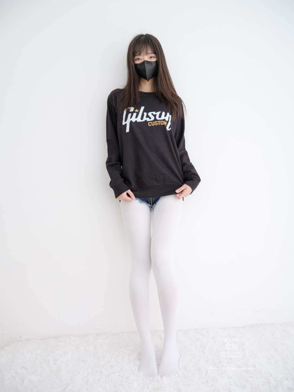 紧急企划 EX.001 见希w 白丝牛仔短裤[79P1V]-虎绰