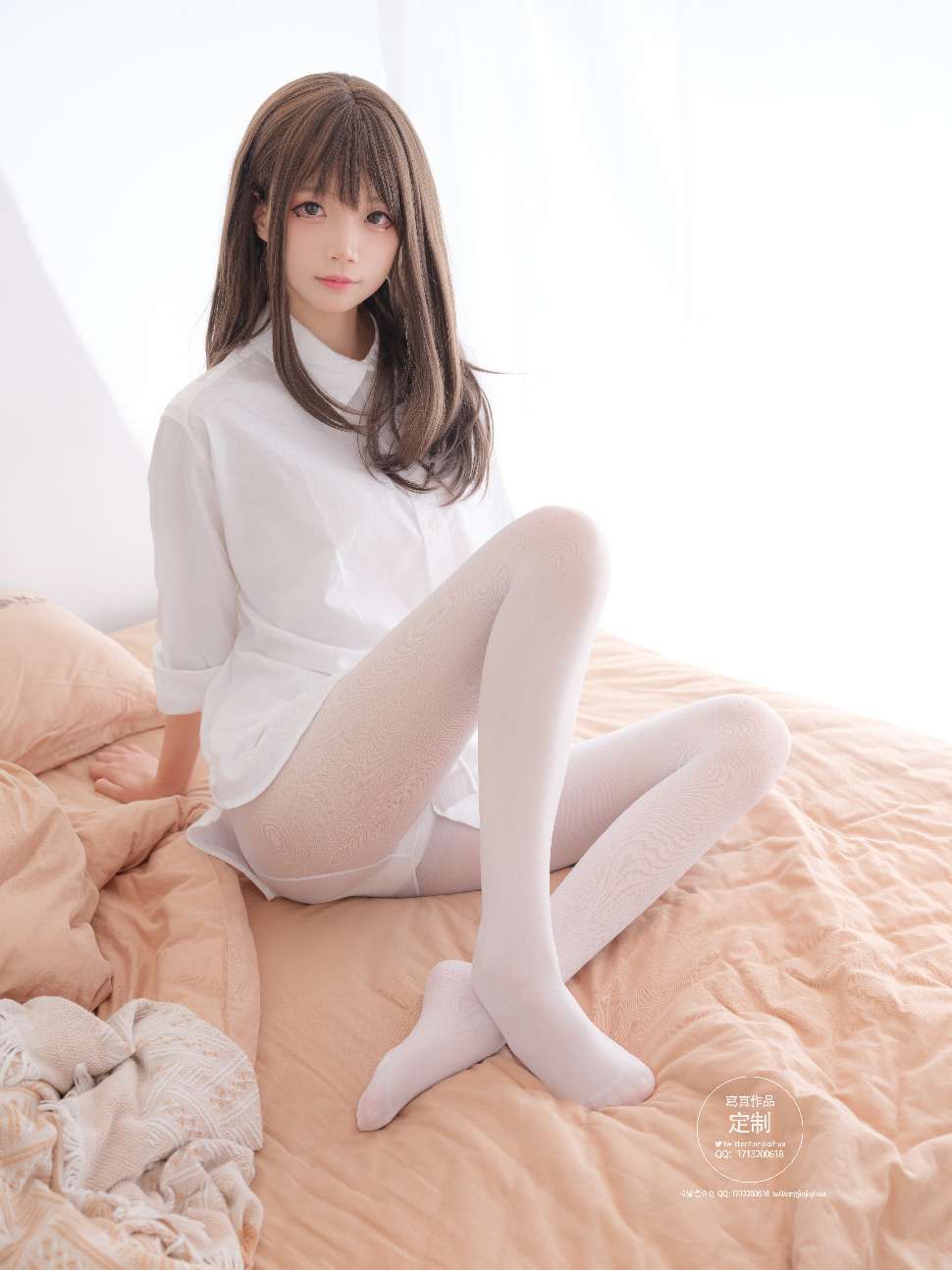 图片[2]-紧急企划 5G.001 五更百鬼 衬衫+白丝[50P]-虎绰