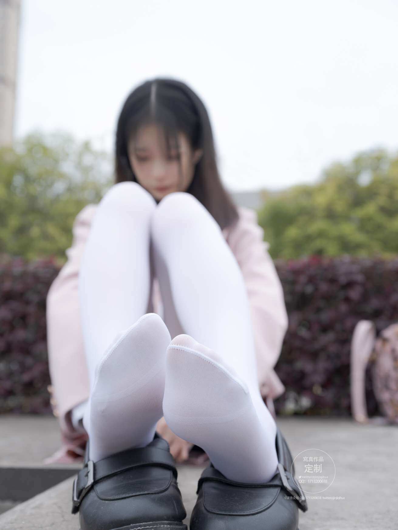 紧急企划 Y.002 车内丝袜 JK白丝制服 裸足[108P]-虎绰