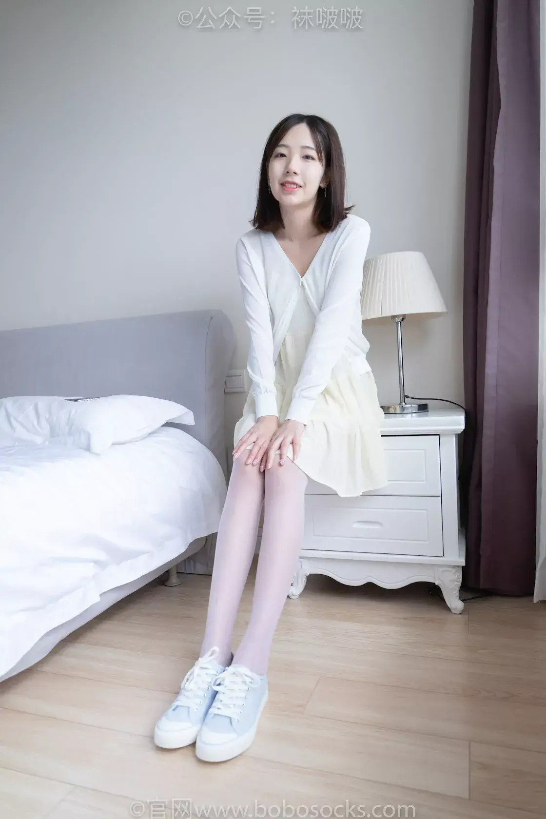 图片[3]-袜啵啵005期：小甜豆-帆布鞋、薄白丝（脚尖加固款）-虎绰