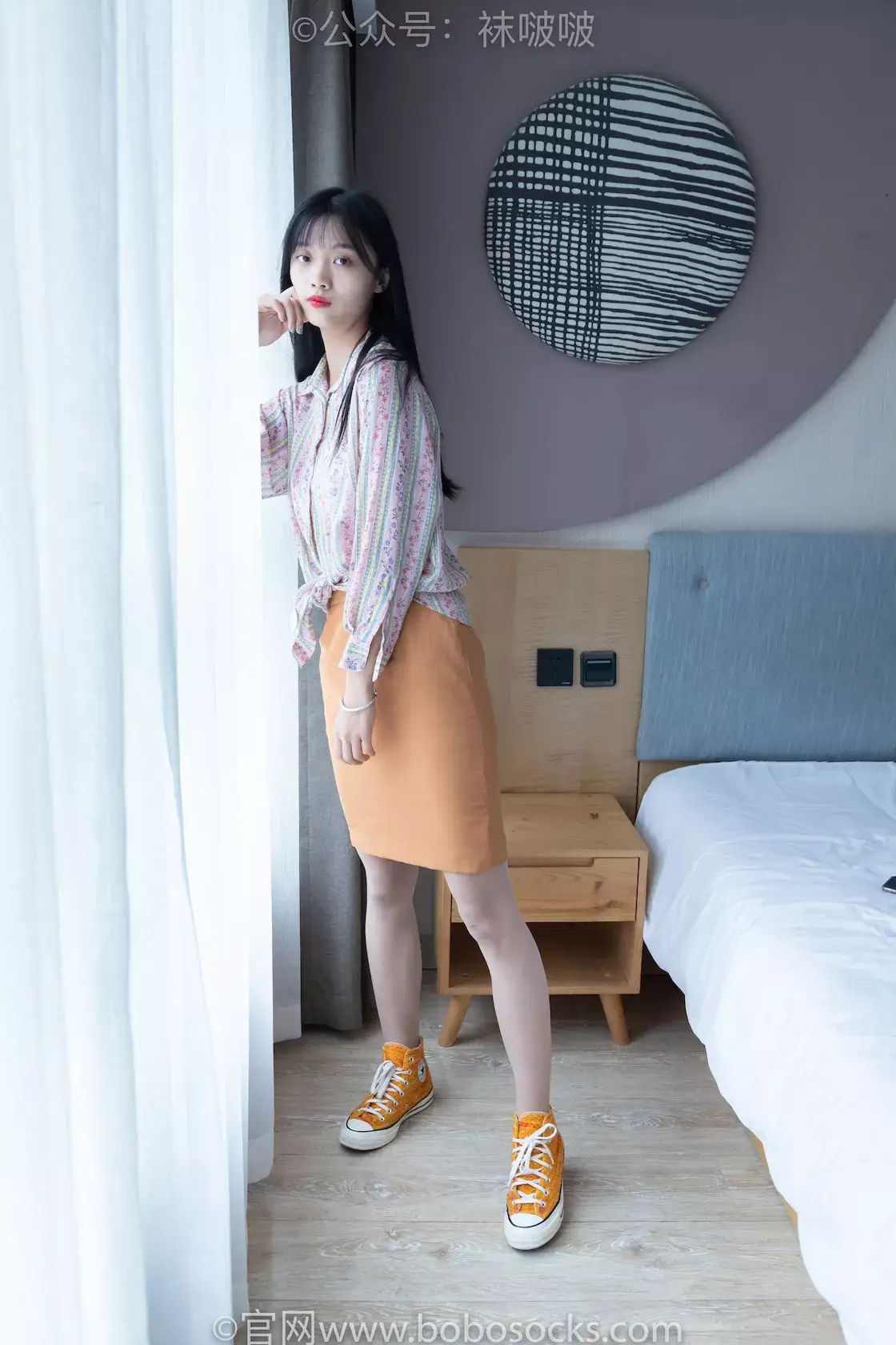 图片[3]-袜啵啵008期：涵涵-帆布鞋、白色短棉袜、肉丝-虎绰