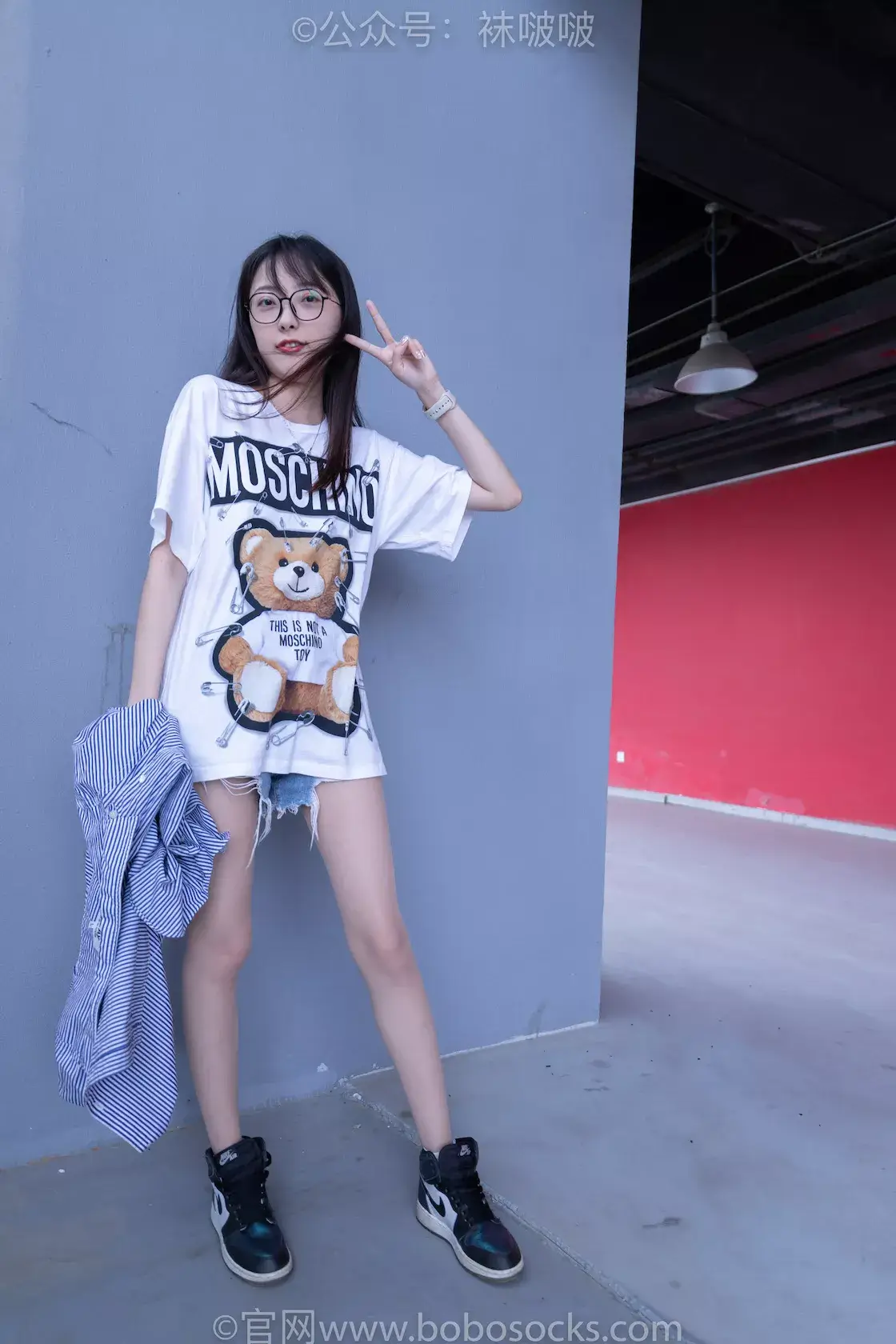 图片[2]-袜啵啵011期：稚予- AJ、白色短棉袜、肉丝（脚尖加固款）-虎绰