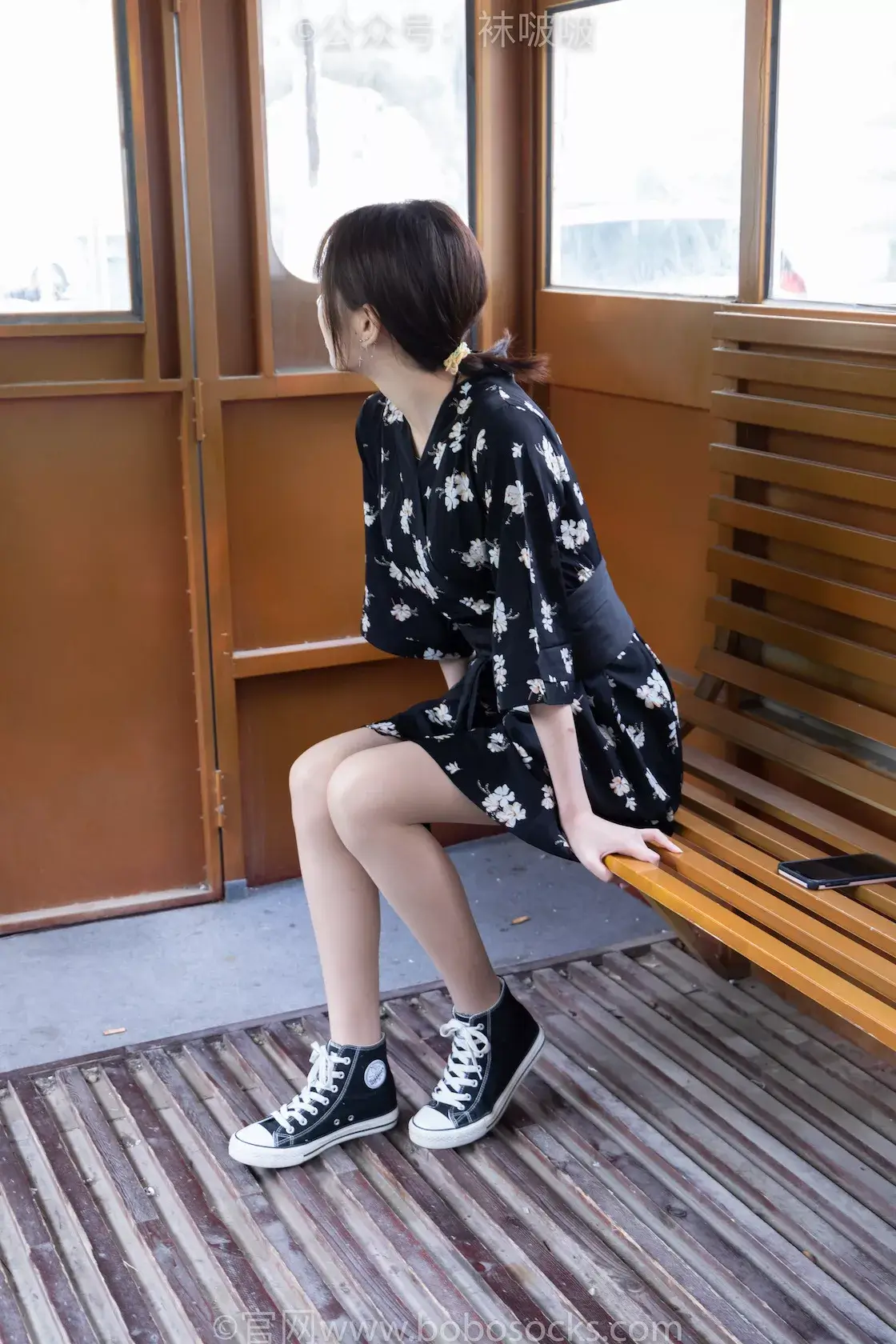 图片[4]-袜啵啵013期：小甜豆-匡威帆布鞋、浅灰色短棉袜、肉丝（脚尖加固款）-虎绰