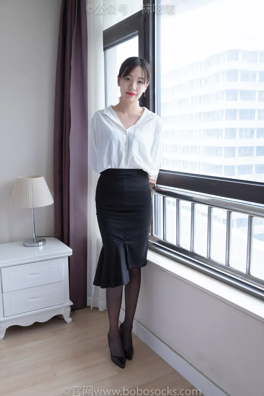 图片[5]-袜啵啵017期：小甜豆-OL制服、高跟鞋、黑丝（脚尖加固款）-虎绰