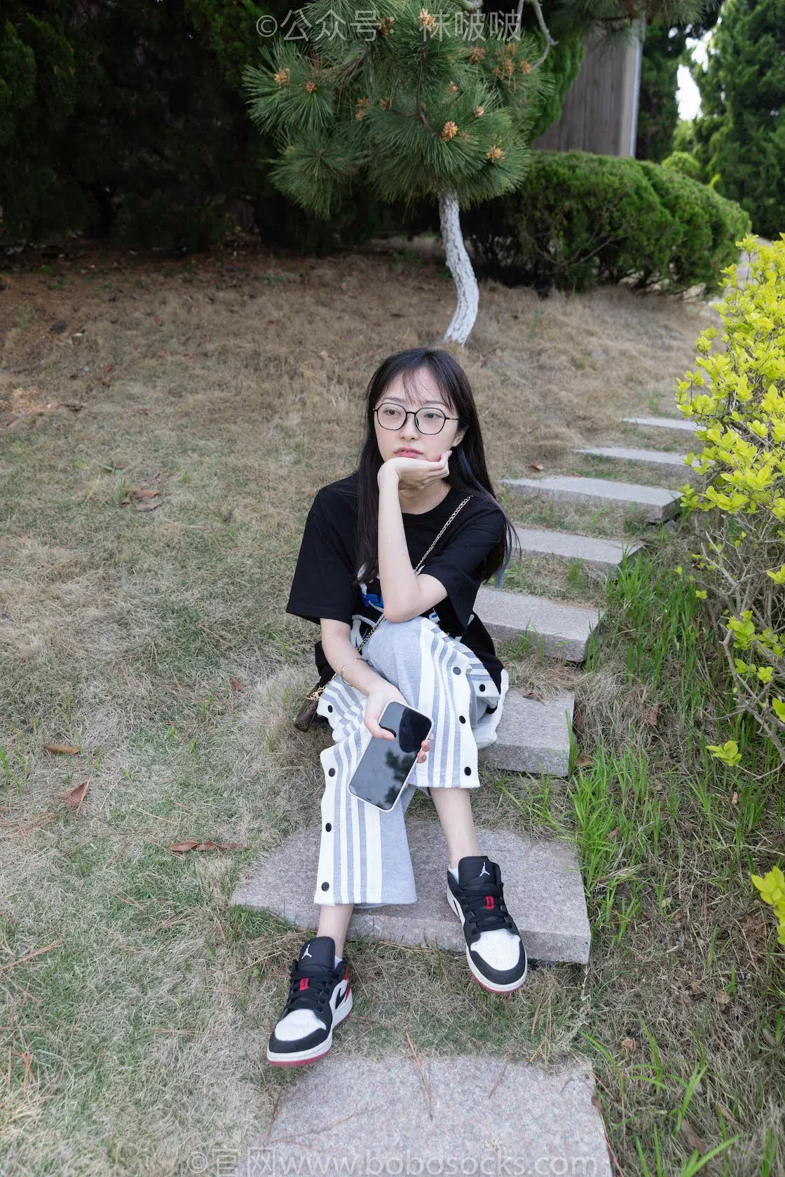 图片[3]-袜啵啵023期：稚予-AJ、白色短棉袜、裸足-虎绰