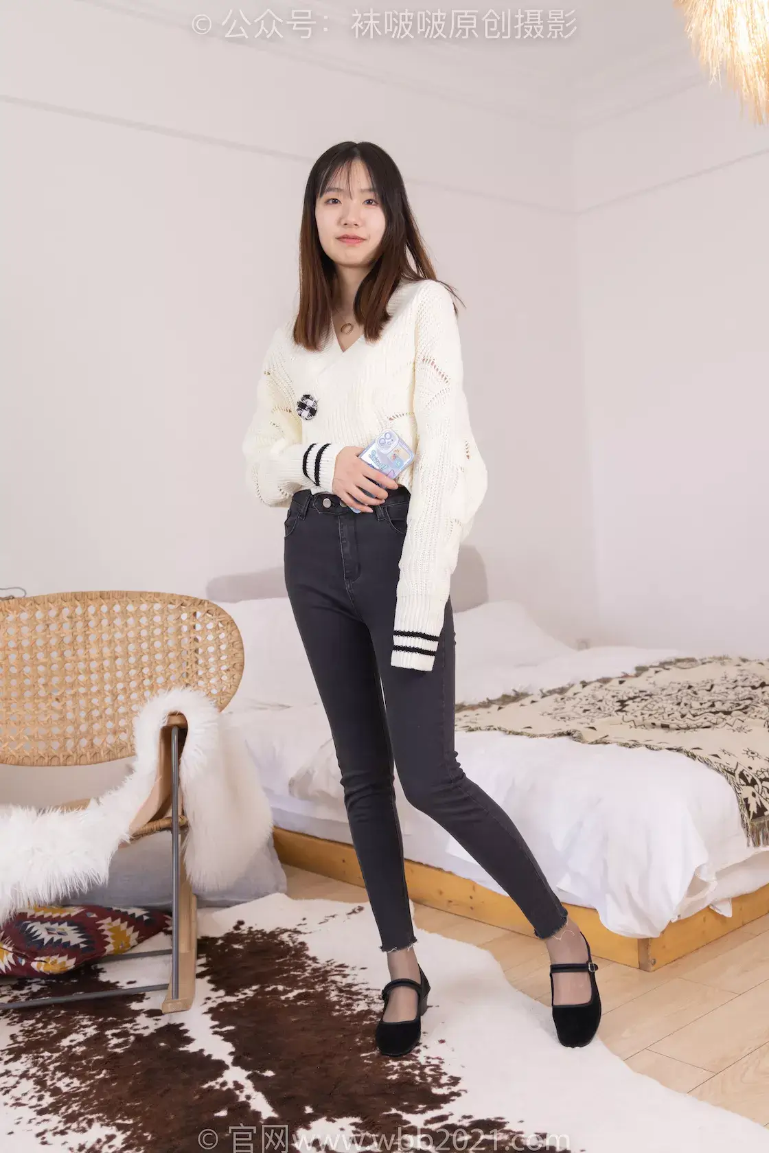 图片[3]-袜啵啵积分限定作品025期：小甜豆-布鞋、牛仔裤、本期为全程穿鞋无脱鞋部分-虎绰