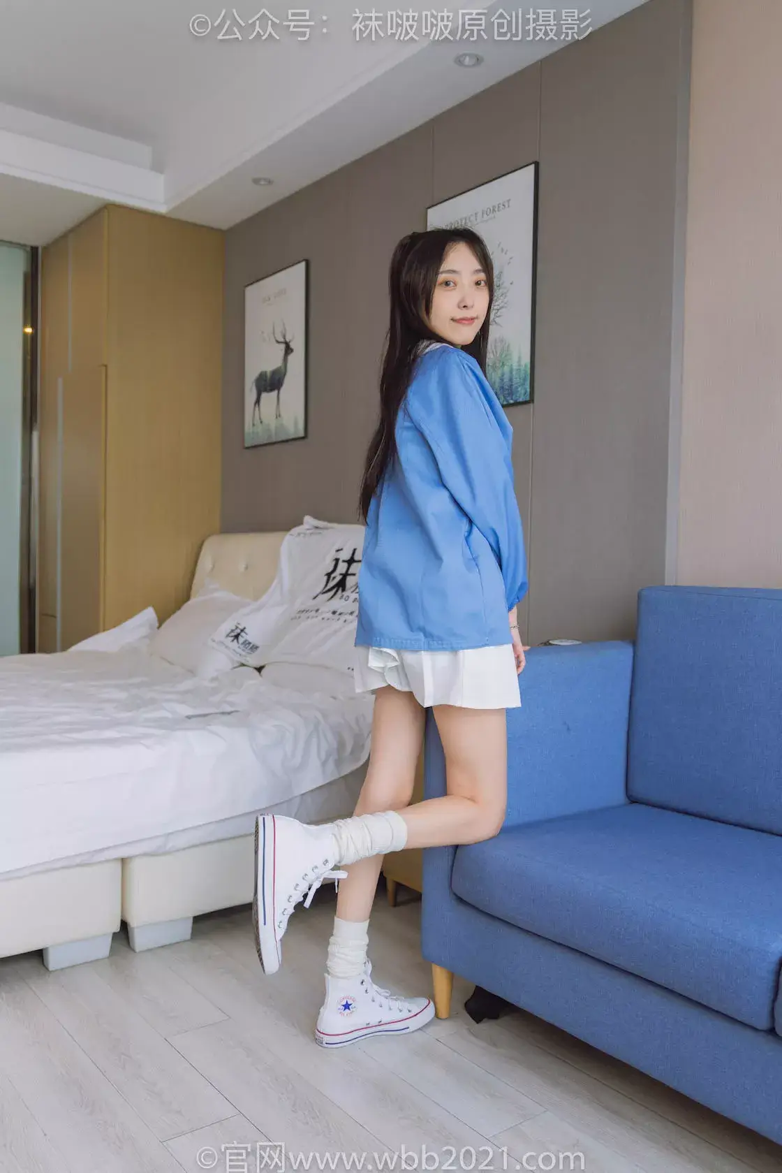 图片[3]-袜啵啵积分限定作品026期：稚予-帆布鞋、白色棉堆堆袜-虎绰