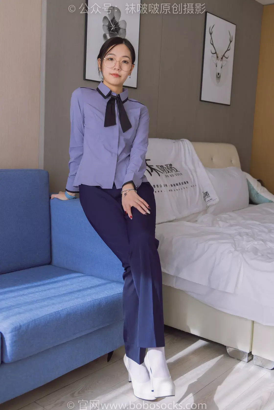 图片[3]-袜啵啵178期：小甜豆-高跟鞋、厚白丝、ol风裤里丝-虎绰