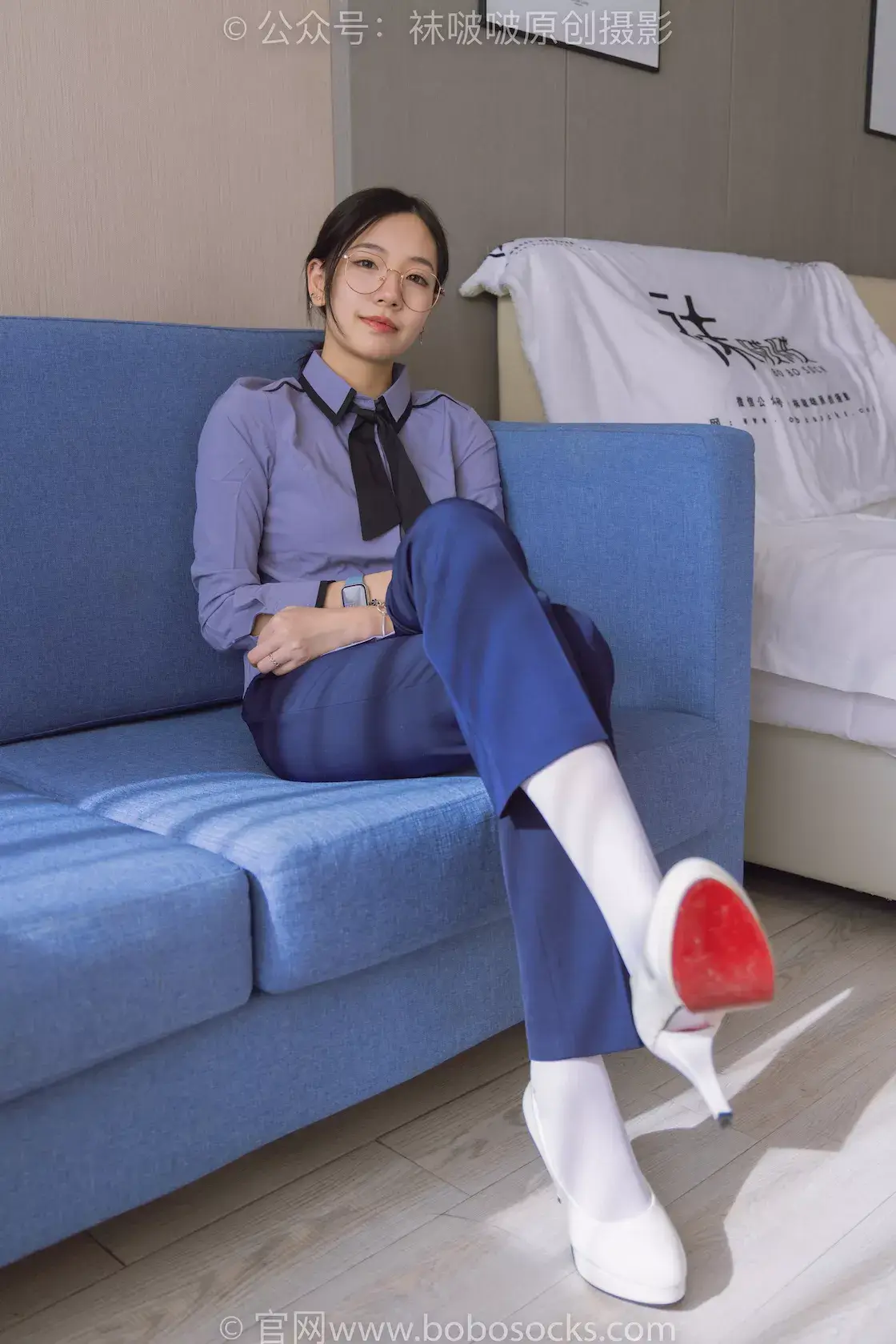 图片[4]-袜啵啵178期：小甜豆-高跟鞋、厚白丝、ol风裤里丝-虎绰