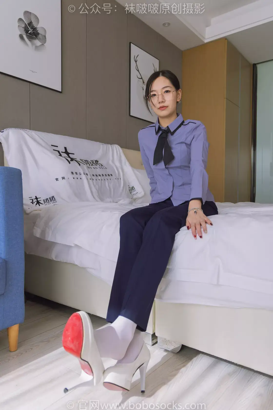 图片[5]-袜啵啵178期：小甜豆-高跟鞋、厚白丝、ol风裤里丝-虎绰