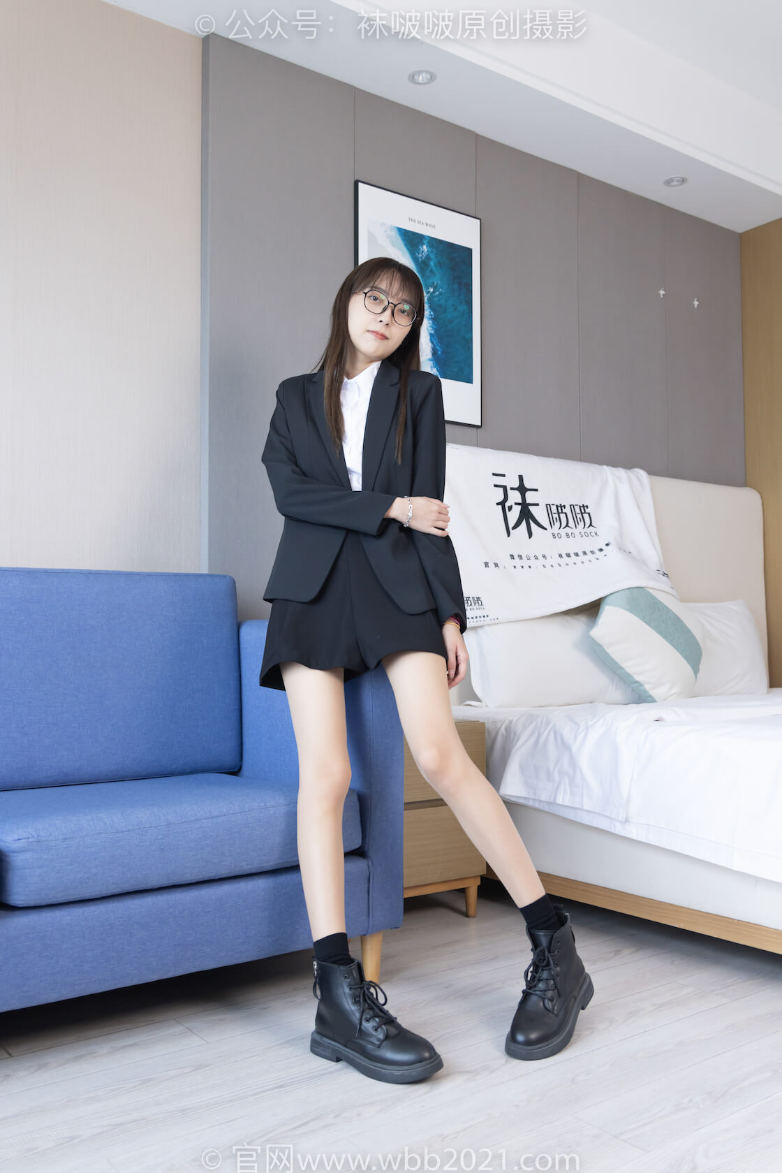 袜啵啵280期：稚予-马丁靴、高跟鞋、黑棉袜、肉丝（脚尖微加固款）-虎绰