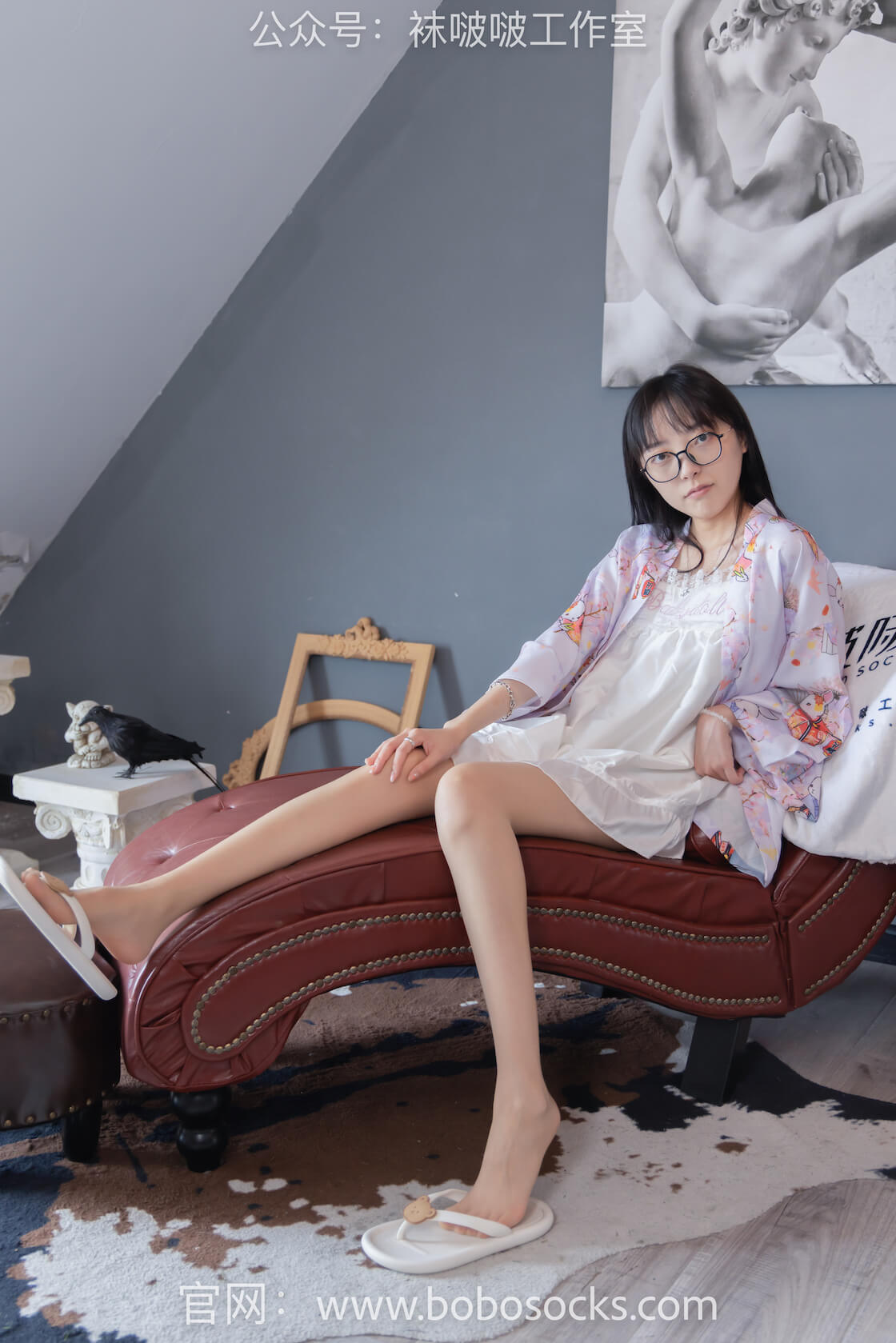 袜啵啵112期：稚予-人字拖、肉丝（脚尖透明款）、裸足-虎绰