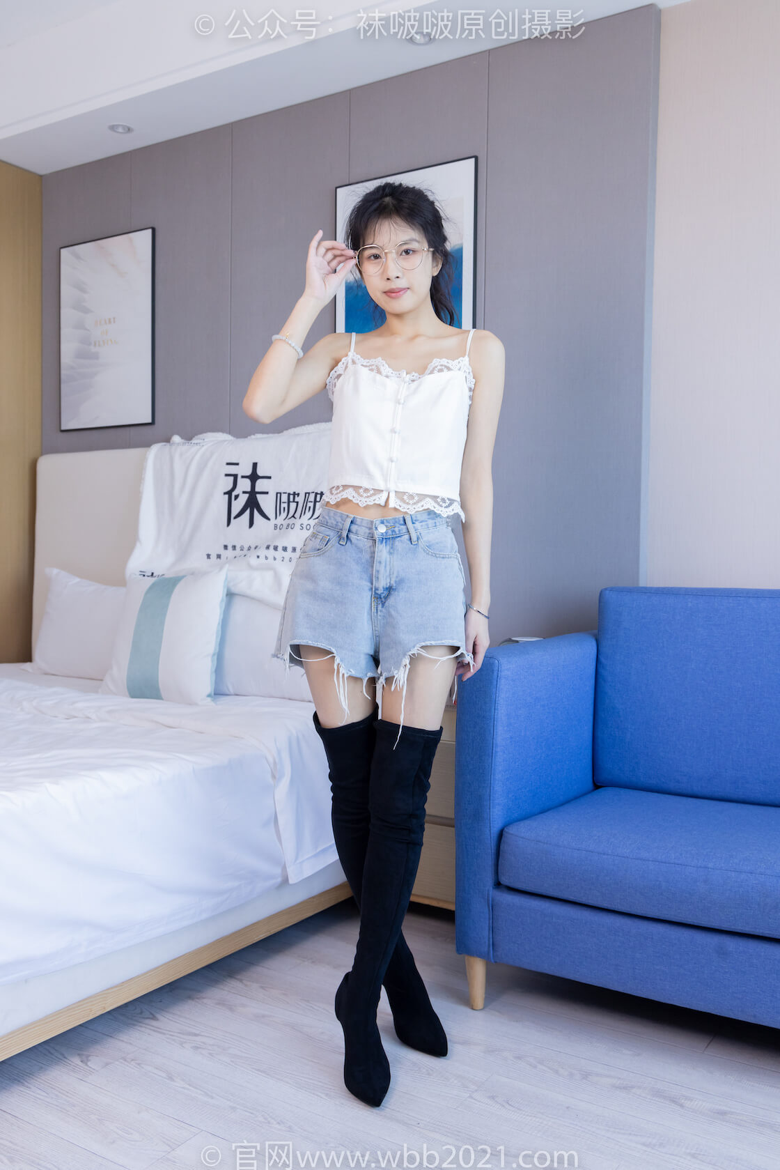 袜啵啵383期：奶油-长靴、高跟长靴、黑丝（脚尖加固款）、网袜、裸足（黑色美甲）-虎绰