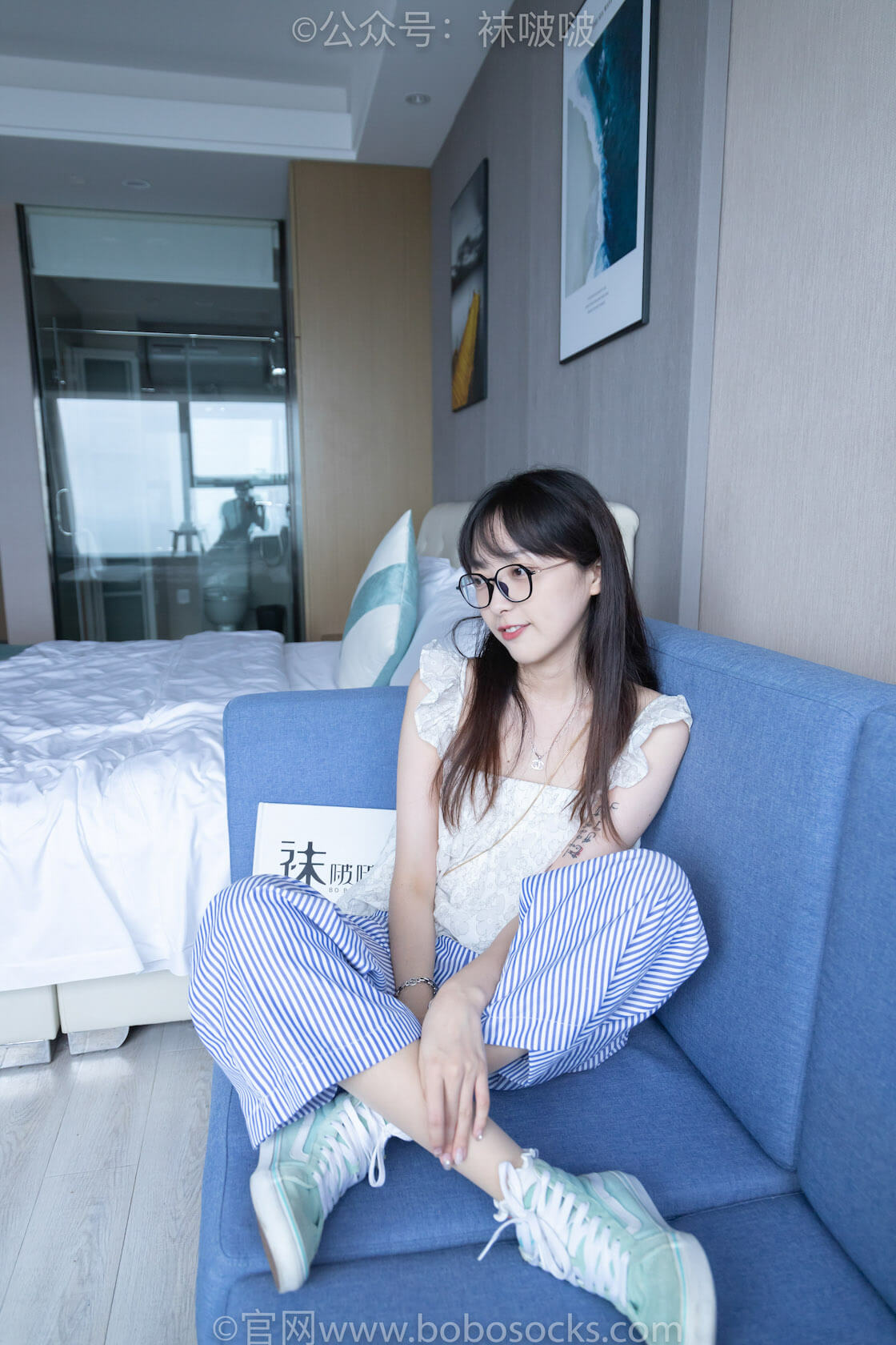 袜啵啵027期：稚予- vans、白色棉袜、肉丝（脚尖加固款）-虎绰