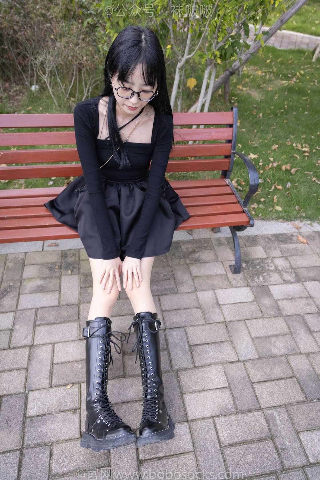袜啵啵040期：稚予-长靴、白棉袜、肉丝（脚尖透明款）-虎绰