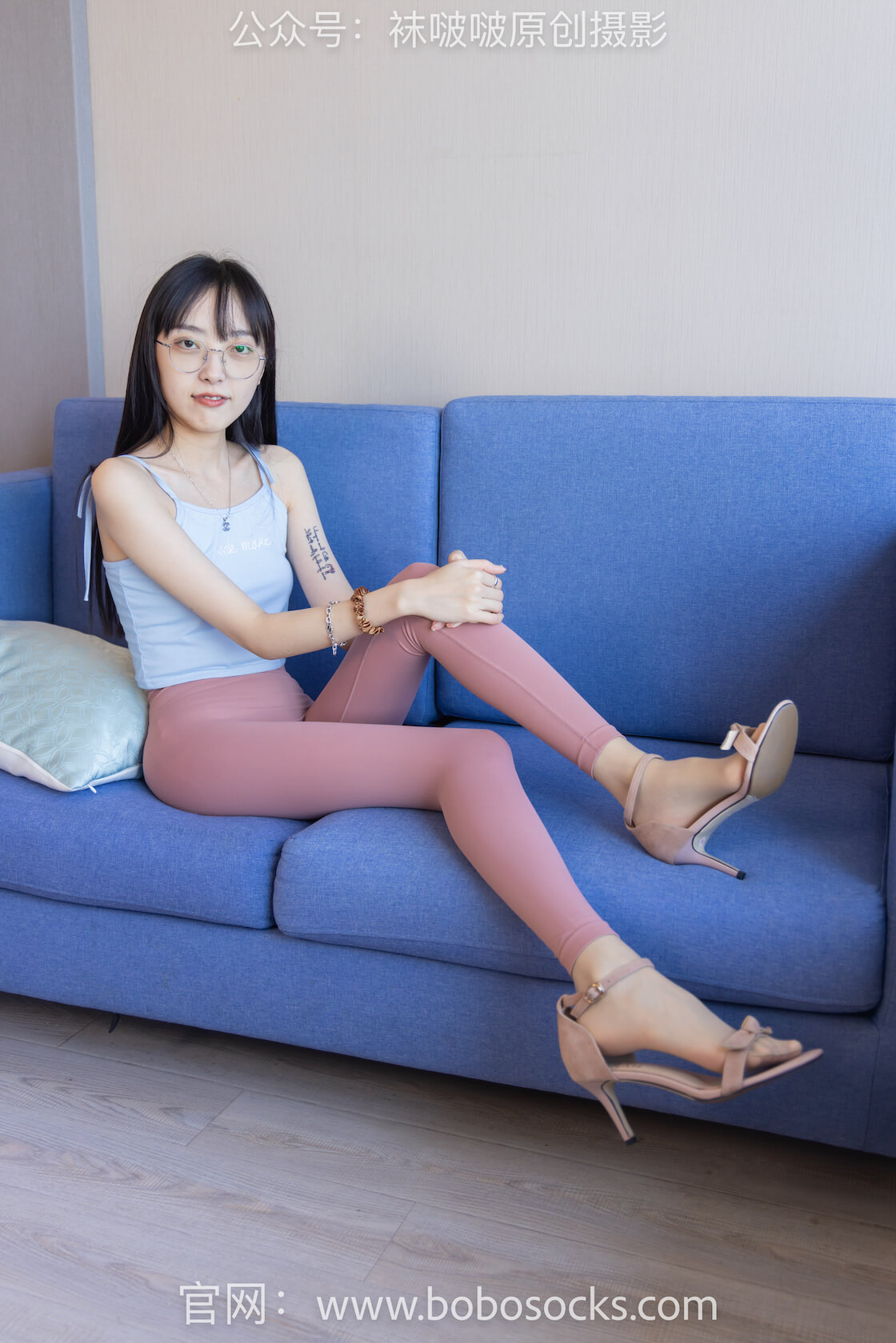 袜啵啵140期：稚予-高跟鞋、瑜伽裤裤里丝、肉丝（脚尖透明款）、黑丝（脚尖微加固款）-虎绰