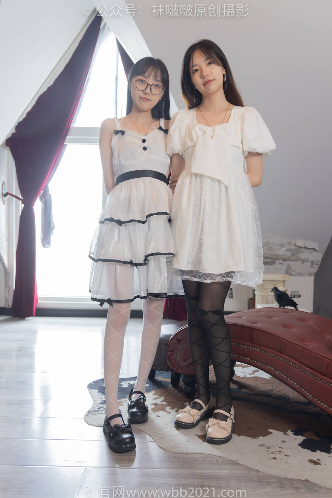 袜啵啵290期：小甜豆稚予-皮鞋、黑丝（脚尖加固款）、白丝（脚尖加固款）-虎绰