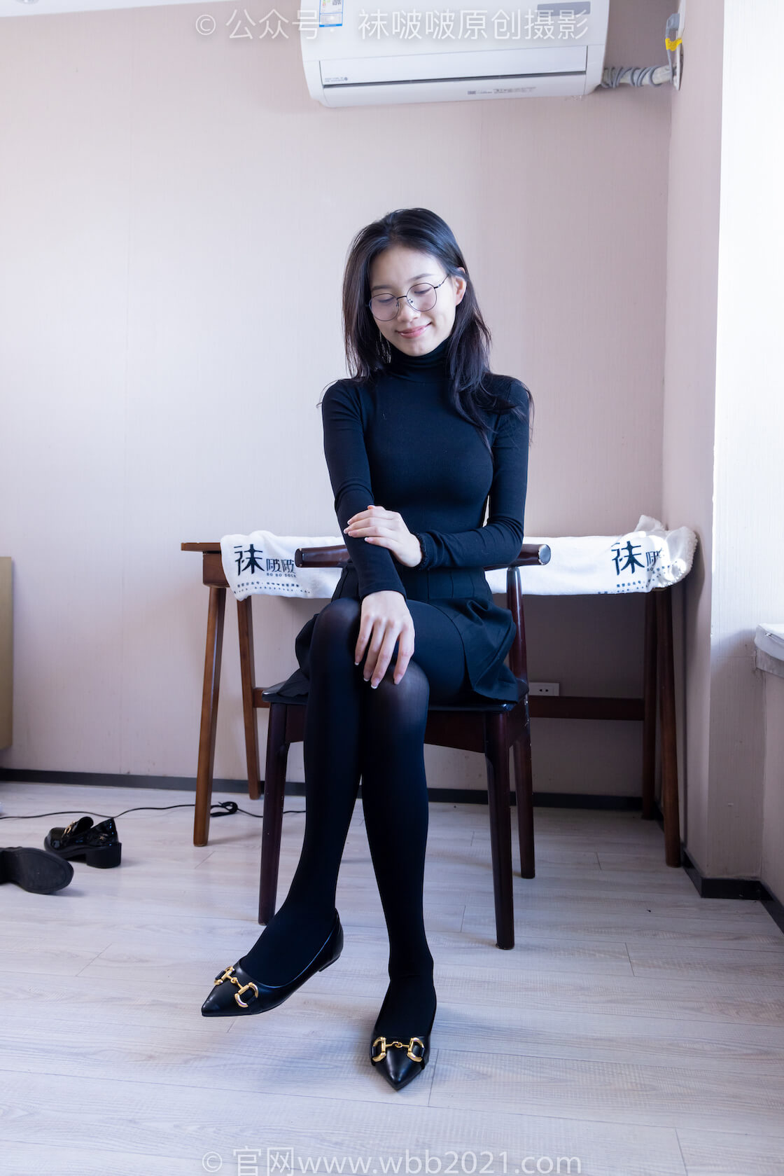 袜啵啵313期：芝士-皮鞋、平底鞋、厚黑丝、厚黑丝大腿袜-虎绰