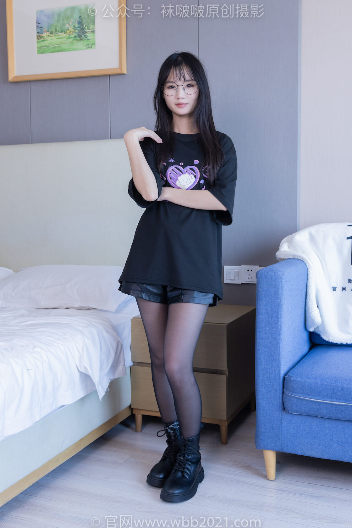 袜啵啵406期：甜甜圈-马丁靴、黑丝（脚尖加固款）-虎绰