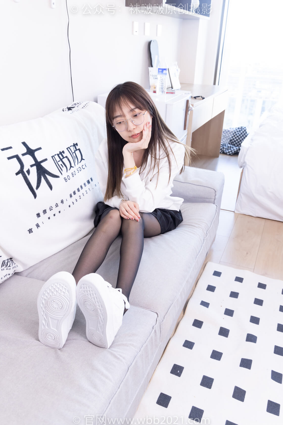 袜啵啵407期：稚予-板鞋、黑丝（脚尖加固款）-虎绰