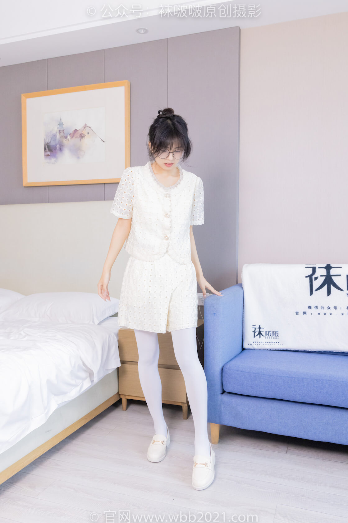 袜啵啵421期：奶油-皮鞋、厚白丝、瑜伽动作时老头乐挠脚剧情（仅花絮版）-虎绰