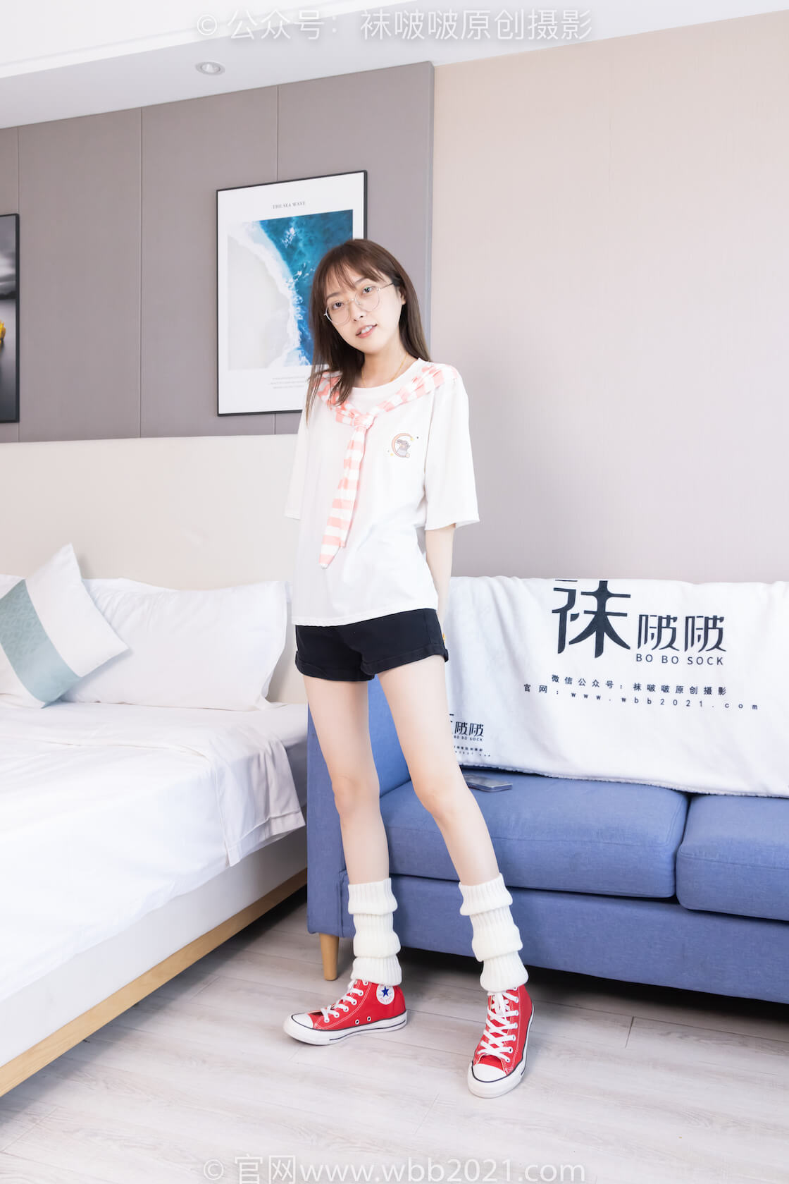 袜啵啵527期：稚予-帆布鞋、堆堆袜套、白棉袜-虎绰