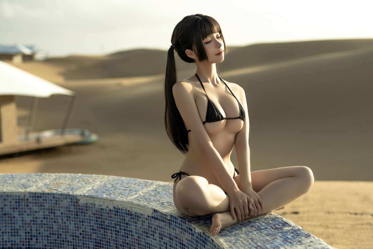 图片[3]-蠢沫沫 NO.257 沙漠比基尼-虎绰