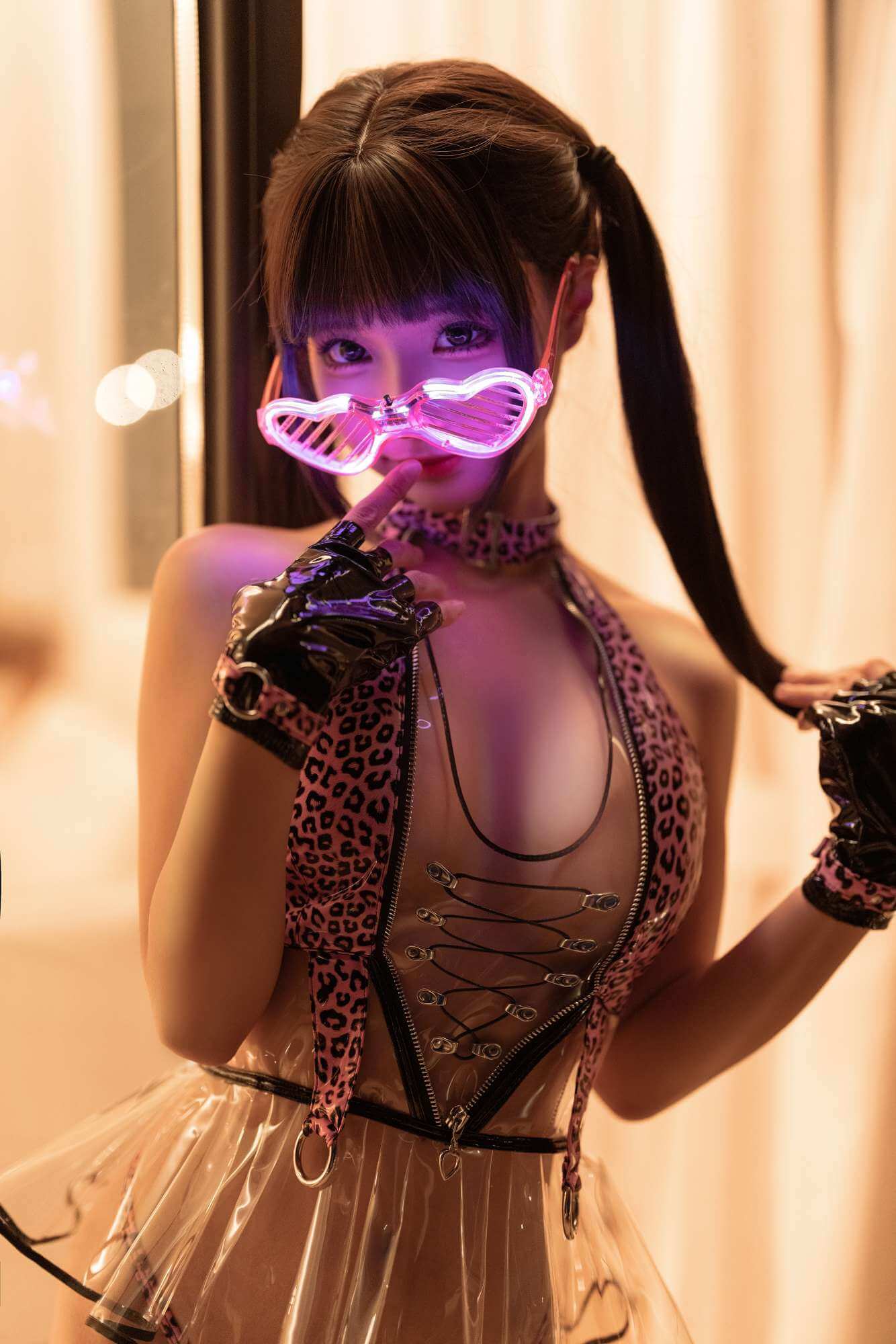 蠢沫沫 NO.262 透明泳裙-虎绰