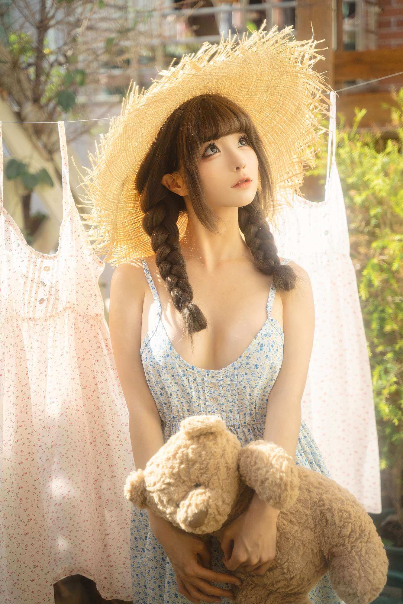 蠢沫沫 NO.274 晾衣服-虎绰