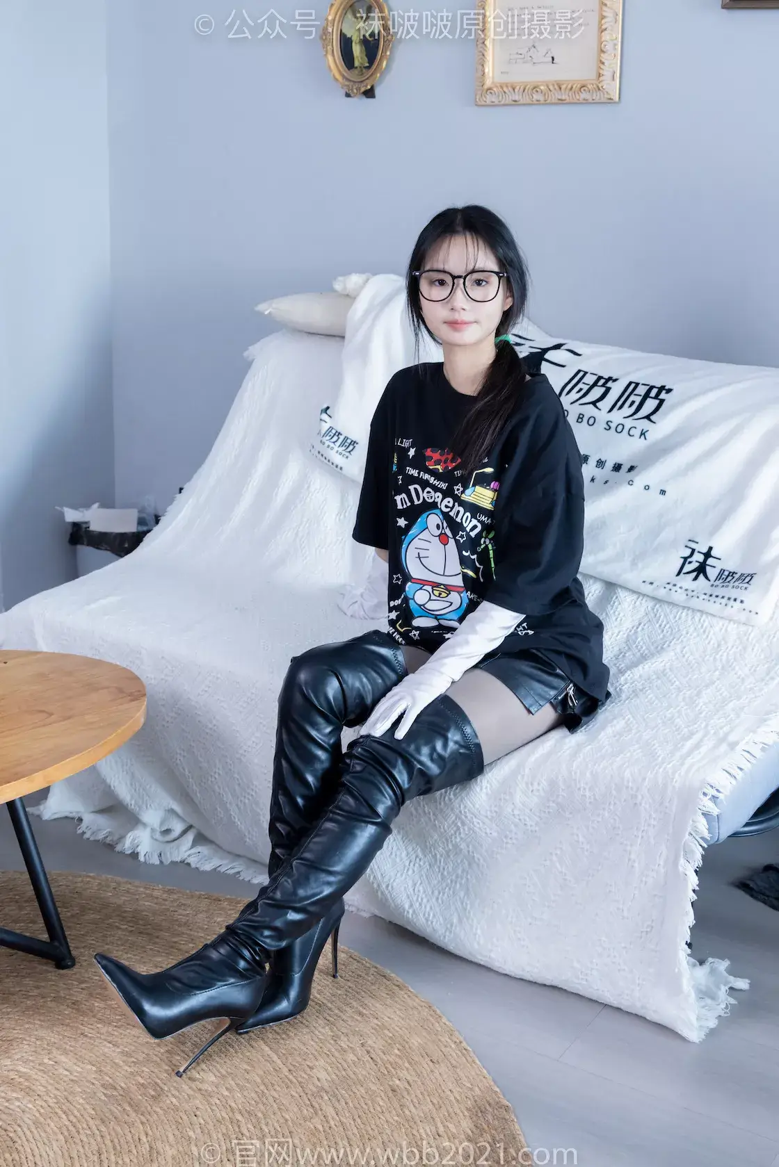 图片[3]-袜啵啵343期：甜甜圈-高跟长靴、黑丝打底（脚尖加固款）、肉丝（脚尖加固款）、（两双丝袜叠穿）-虎绰