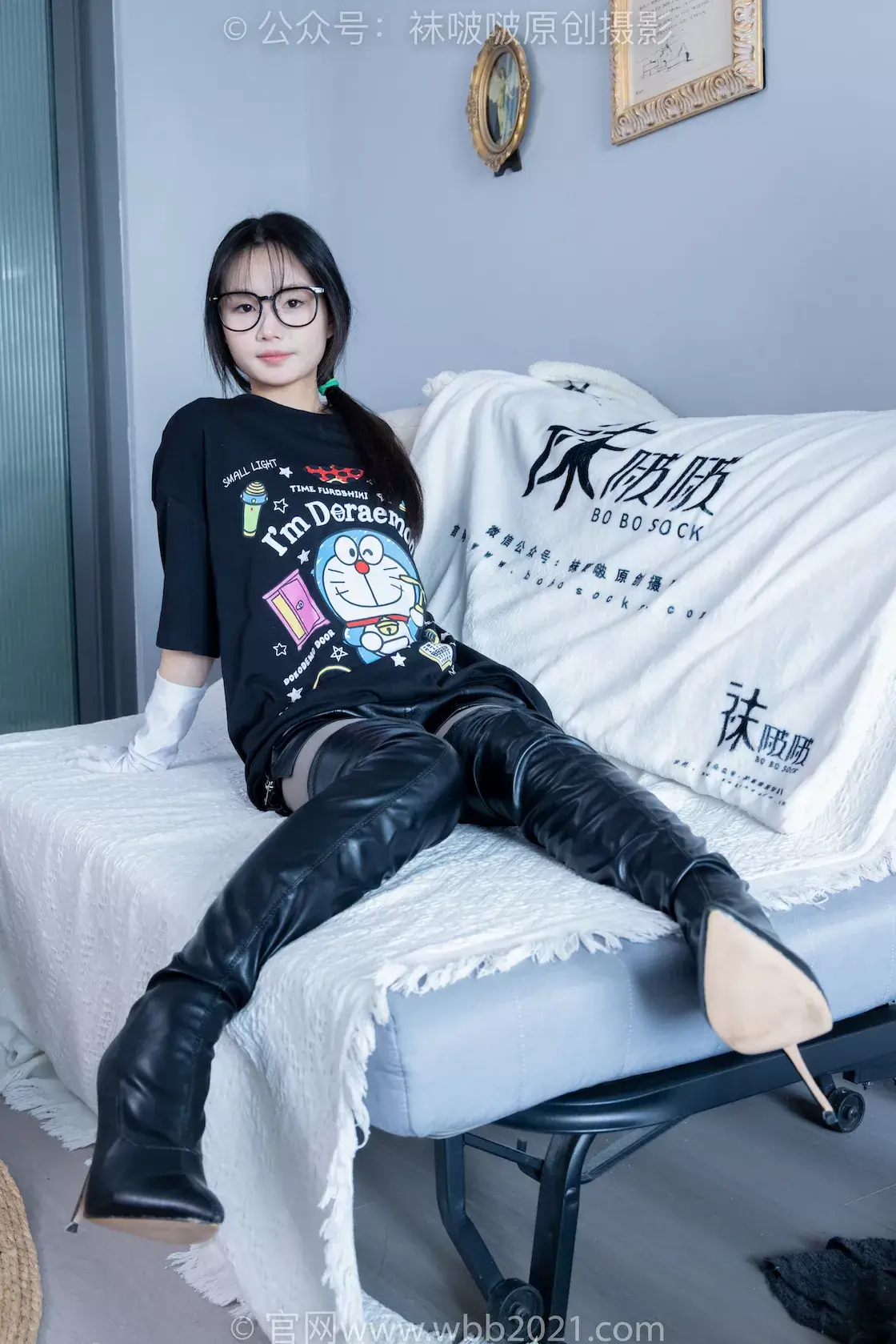 图片[4]-袜啵啵343期：甜甜圈-高跟长靴、黑丝打底（脚尖加固款）、肉丝（脚尖加固款）、（两双丝袜叠穿）-虎绰