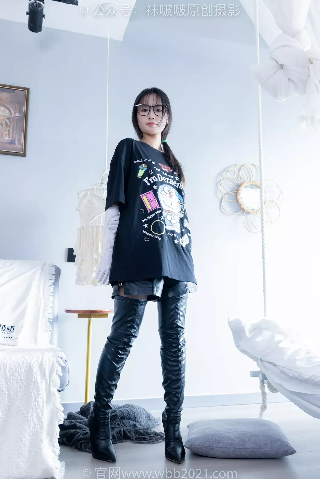 图片[5]-袜啵啵343期：甜甜圈-高跟长靴、黑丝打底（脚尖加固款）、肉丝（脚尖加固款）、（两双丝袜叠穿）-虎绰