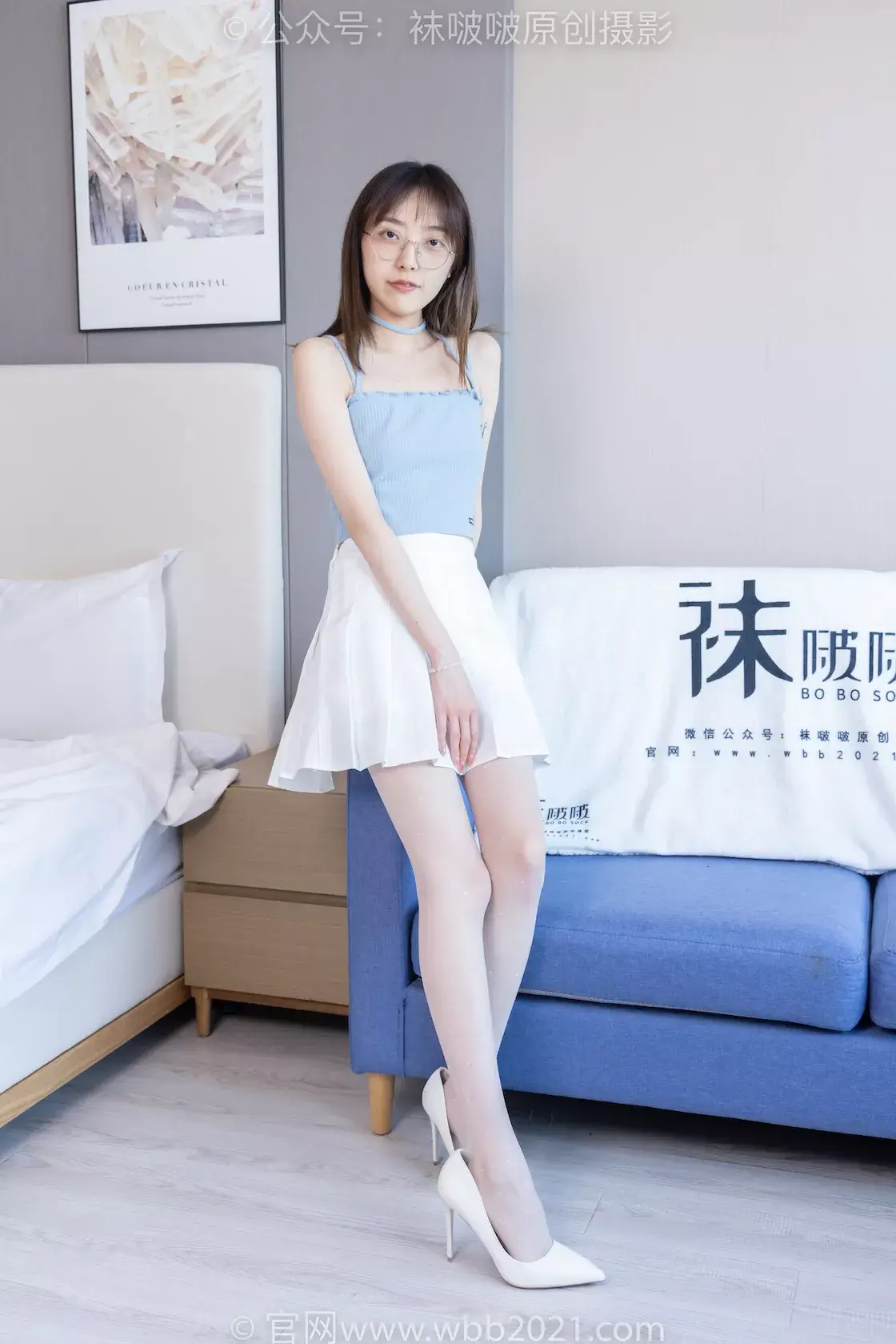 图片[2]-袜啵啵403期：稚予-高跟鞋、板鞋、波点黑丝（脚尖微加固款）、波点白丝（脚尖微加固款）-虎绰