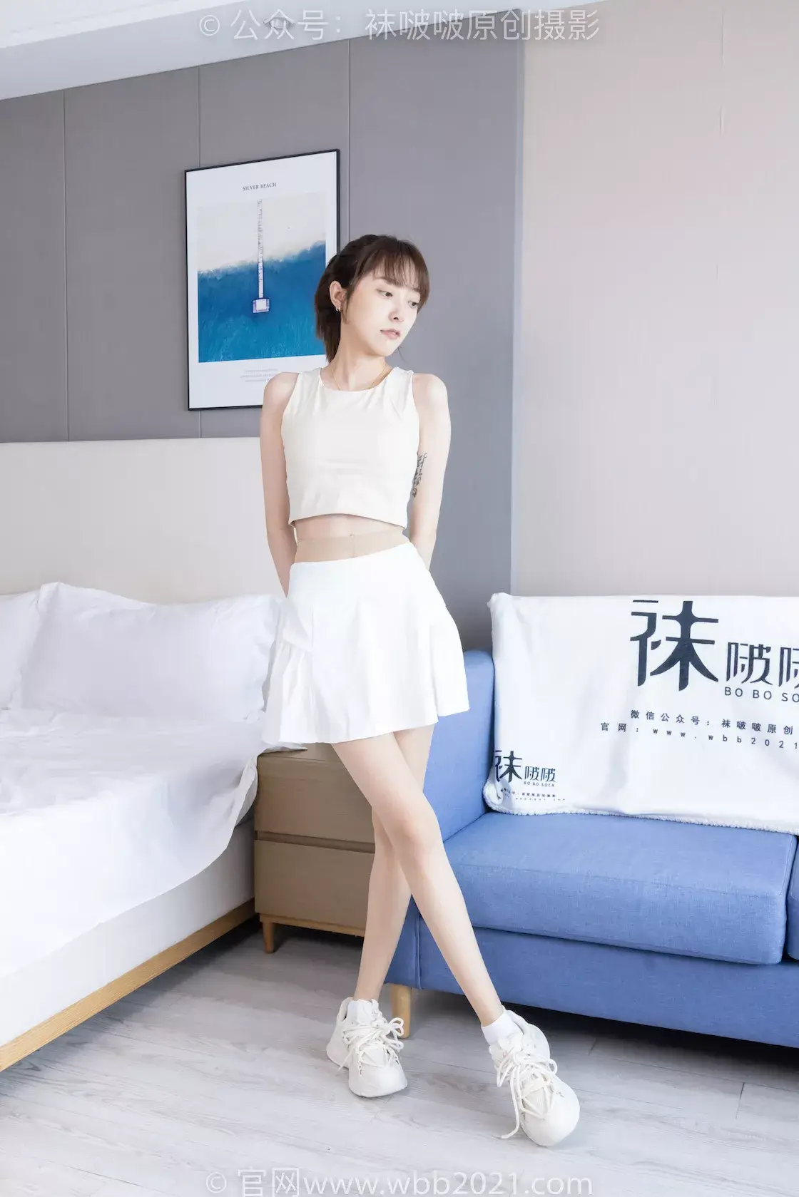 图片[2]-袜啵啵424期：稚予-运动鞋、白棉袜、肉丝（脚尖微加固款）、腰丝-虎绰