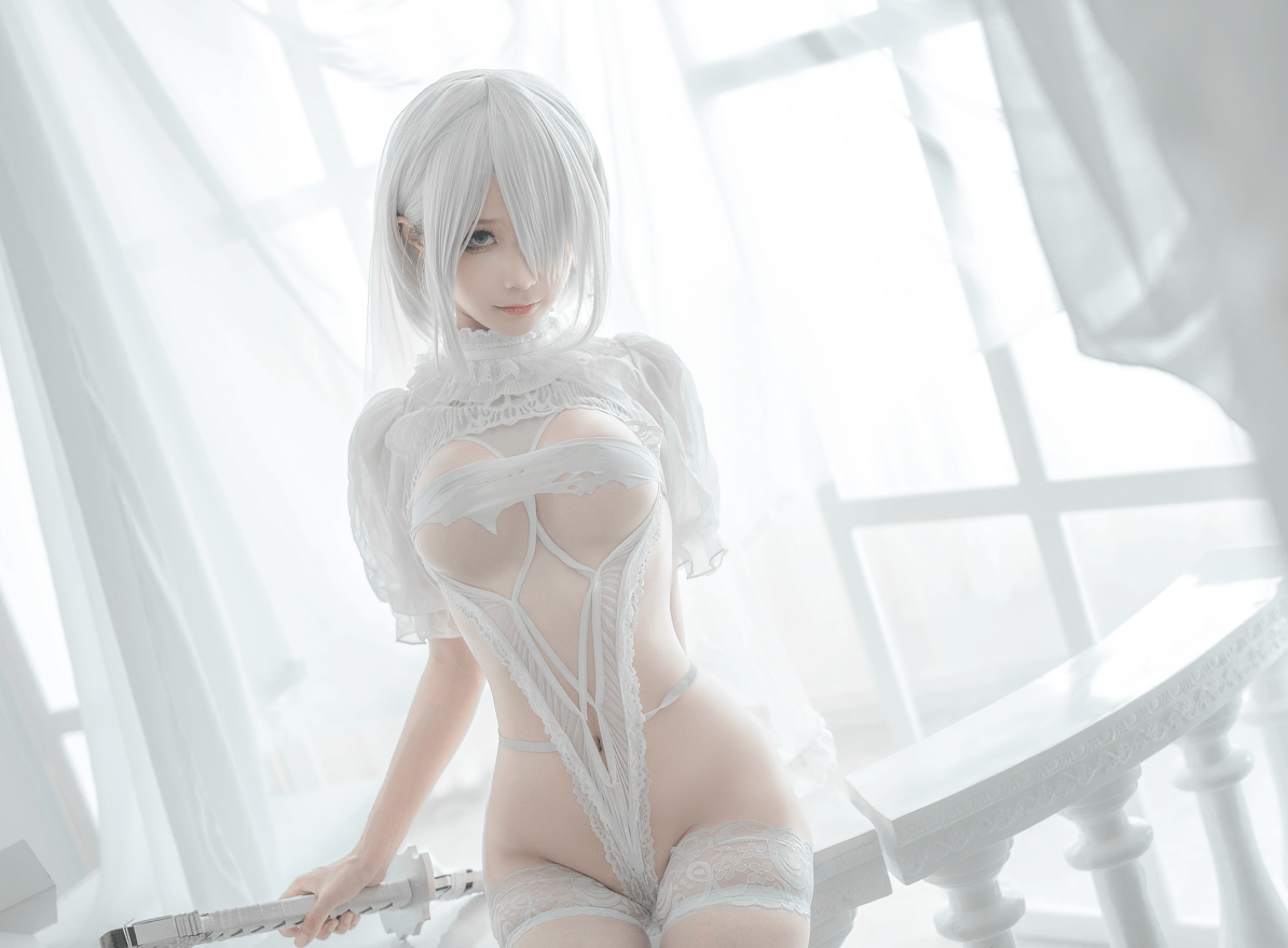 蠢沫沫–NO.143 2B-白婚纱 [59P-536MB]