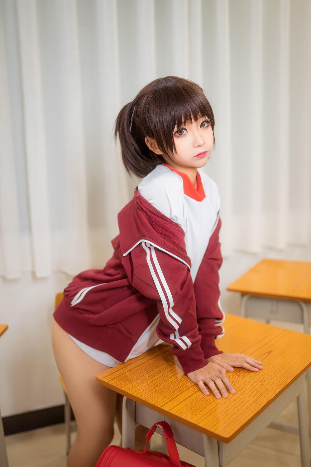 蠢沫沫 NO.037 体操服红-虎绰