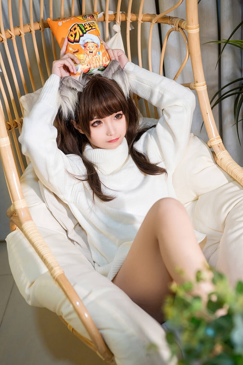 蠢沫沫 白毛衣 [45P-421MB]